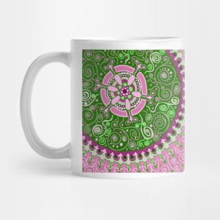 Pink and Green Mandala Mug